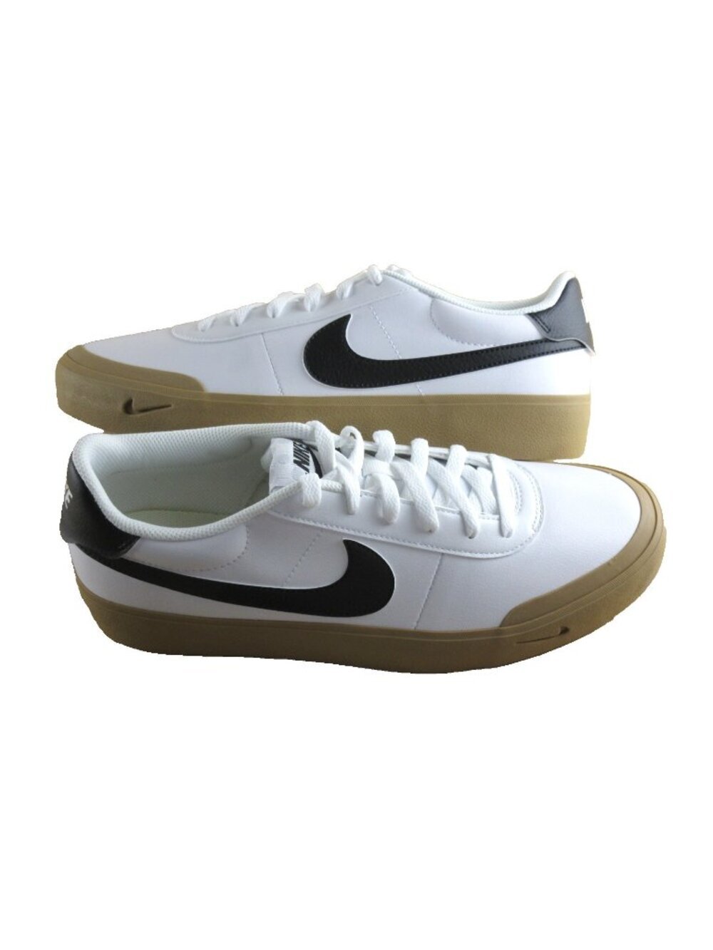 Nike Men's Court Shot Tennis Lifestyle Shoes White Black Gum Bottom Sizes NIB